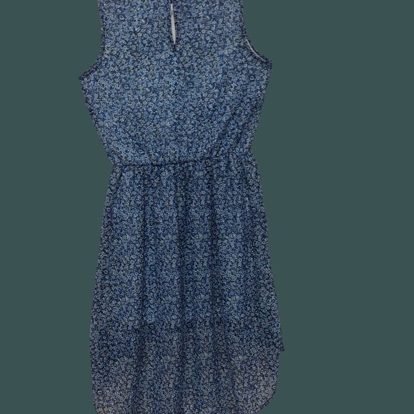 Girls Dress, Medium, Blue Flower Prints, Age 8-10, Youth - Picture 3 of 8